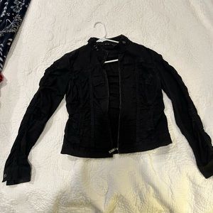 Black zip up blazer